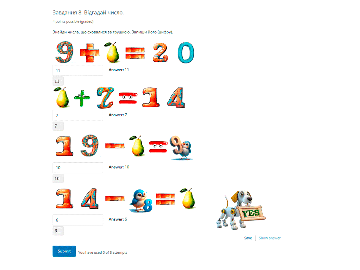 Tests. Mathematics Grade 1. Addition and Subtraction within 20.