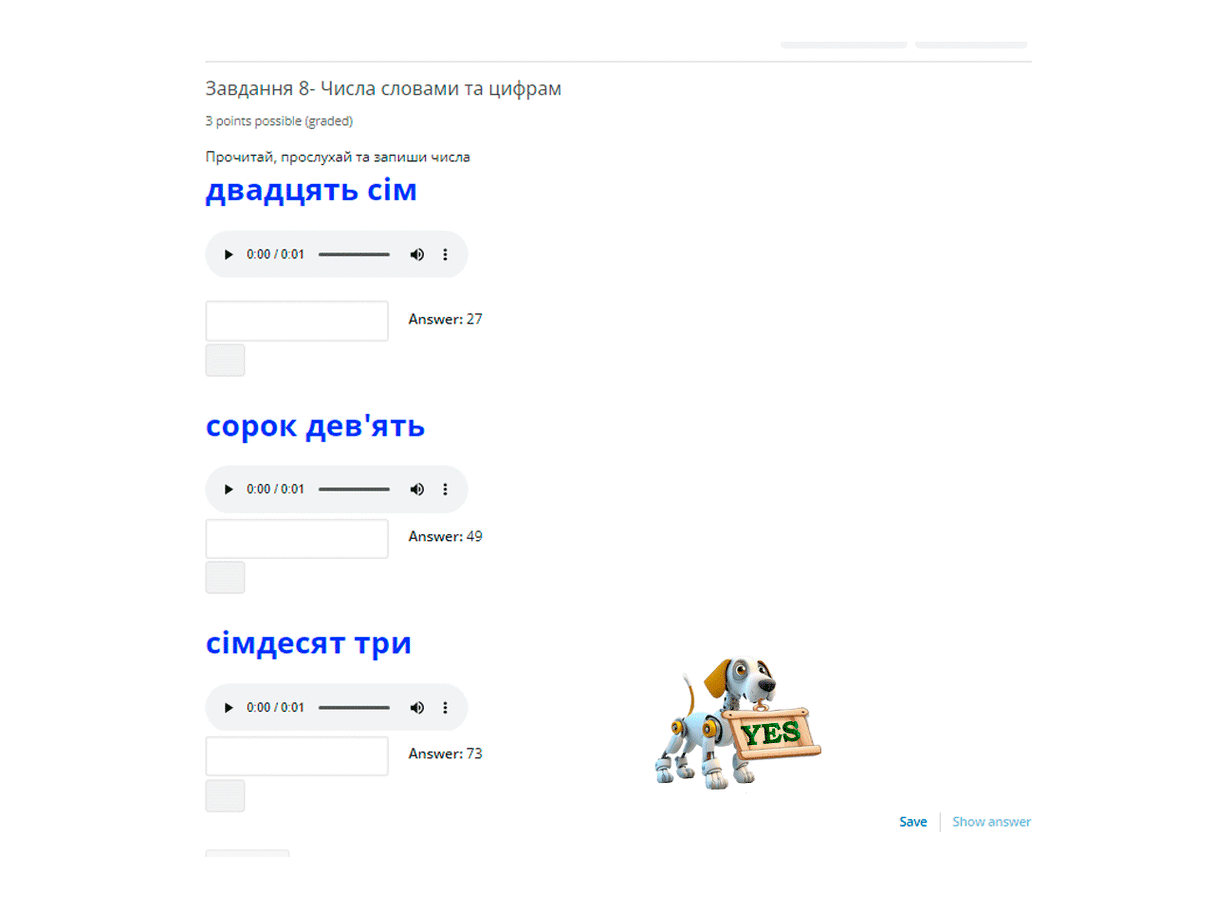 Tests. Mathematics Grade 1. Number from 20 to 100